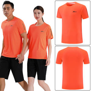 Camiseta Deportiva para Parejas, Lisa, de Verano, Manga Corta, Transpirable, Absorbente de Humedad, Tela Pinhole, para Publicidad, Actividades Grupales, Estudiantes - Product Image 4