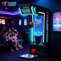 Machine de jeu de boxe interactive, borne de boxe à monnayeur avec affichage des scores, borne d'arcade sportive à haute réactivité pour centre de divertissement familial