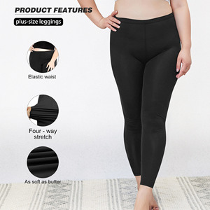 KTS426 produttori personalizzati 1XL-5XL Leggings di grandi dimensioni donne indossano pantaloni da Yoga Leggings sportivi collant/collant tascabili - Product Image 3