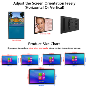 32 43 50 55 65 75 85 100 Inch Indoor Kiosk <strong>LCD</strong> Digital <strong>Signage</strong> Wall Mount Smart Touch Advertising Screen <strong>Display</strong> - Product Image 2