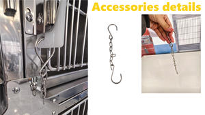 Pet kafesleri yuvarlak köşeli hastane büyük paslanmaz çelik köpek kafesleri hastane kliniği Pet sağlık ekipmanları sürdürülebilir kafes - Product Image 6