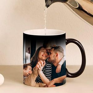 Foto de taza de regalo mágica personalizada transparente. Taza de cerámica de porcelana, microondas, Apto <span class=keywords><strong>para</strong></span> lavavajillas, diseño moderno. <span class=keywords><strong>para</strong></span> hombres amigos - Product Image 4