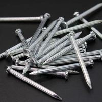 Prix de gros d'usine, différentes tailles de clous en acier au carbone galvanisé à tête plate pour la construction