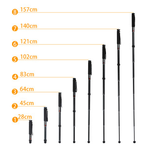 ขาตั้งกล้องแบบขาเดียว P308 ทำจากอลูมิเนียมอัลลอยด์ ขนาด 28 ซม. สามารถยืดได้ถึง 157 ซม. พกพาสะดวกสำหรับกล้องดิจิตอล - Product Image 1