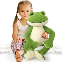 Großhandel Anpassbares Cartoon-Frosch-Plüschtier - Superweiches Flanell & Plüschmaterial Stressabbau-Geschenk für Geburtstag & Weihnachten