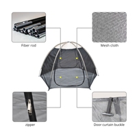 Grande tente de camping familiale, structure en fibre, installation facile, abri ventilé, cabane extérieure, anti-moustiques, anti-insectes, tente de voyage