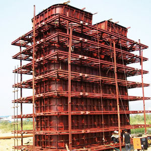 قوالب مؤقتة من الصلب والخرسانة خفيفة الوزن ومتينة سهلة المعالجة يتم توريدها من الصين قوالب مؤقتة من الصلب لعمود الرصيف لبناء المباني - Product Image 3