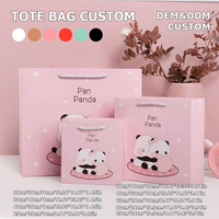 Bolsa de Papel con Logotipo Personalizado en Relieve y Estampado en Caliente, Papel Mate con Cinta Blanca para Empaque de Regalos Empresariales de Alta Gama