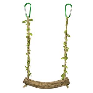 Küçük çevre dostu Rattan ahşap kafes papağan salıncak <span class=keywords><strong>stand</strong></span>ı inci kuş tırmanma yüzük Pet oyna peyzaj süslemeleri kuş oyuncakları - Product Image 3