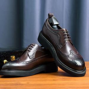 Zapatos Elevadores Unisex de Cuero Vacuno con Forro de Piel de Cerdo, Suela de Goma Antideslizante, Duraderos y Cómodos para Bodas Formales, Tallas Grandes - Product Image 6