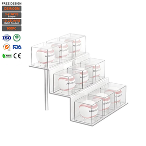 Boîte <span class=keywords><strong>de</strong></span> présentation <span class=keywords><strong>de</strong></span> baseball transparente en acrylique, support <span class=keywords><strong>de</strong></span> rangement, étanche, anti-poussière, personnalisable avec logo pour collection sportive - Product Image 1
