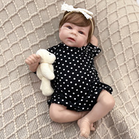 Boneka Bayi Reborn 3D Elijah 18 Inci, Dilukis Tangan, Mirip Asli, Mainan Lembut, Boneka Fashion untuk Hadiah Ulang Tahun Anak