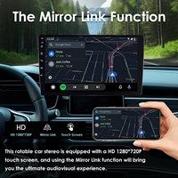 Reproductor Multimedia para Auto KZS Universal de 9/10 Pulgadas con Pantalla Táctil IPS 2 Din Android 15, Reproductor de DVD para Auto con Carplay