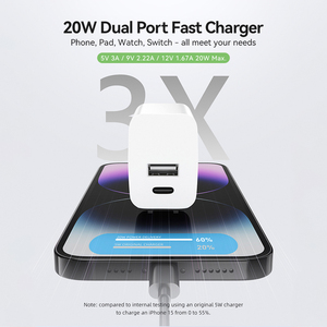 Cargador USB-C <span class=keywords><strong>de</strong></span> Carga Rápida <span class=keywords><strong>de</strong></span> 20 Vatios, 5V 3A 9V 2.22A, Enchufe Estadounidense, para <span class=keywords><strong>Xiaomi</strong></span>, Android, iPhone, Reloj, <span class=keywords><strong>Airpods</strong></span>, Teléfonos, MacBook, PD 3.0 - Product Image 4