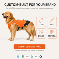 Gilet de sécurité pour animaux de compagnie pour les promenades nocturnes, gilet réfléchissant pour chien à haute visibilité avec bandes réfléchissantes à 360° et deux boucles lumineuses, sangle à dégagement rapide
