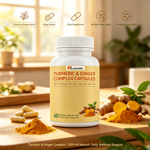 Cápsulas de Cúrcuma y Jengibre, 100% Naturales, Sin GMO, Sin <span class=keywords><strong>Gluten</strong></span>, 60 Unidades, Marca Privada - Product Image 4