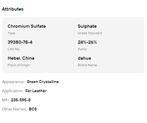 Sulfate de Chrome Vert Stable en Poudre pour la Fabrication du Cuir – Auxiliaire Chimique – Fournisseur Chinois - Product Image 6