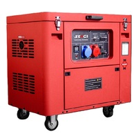 Générateur diesel refroidi par air Senci 5kw 6kw, démarrage électrique, silencieux, monocylindre avec système AVR