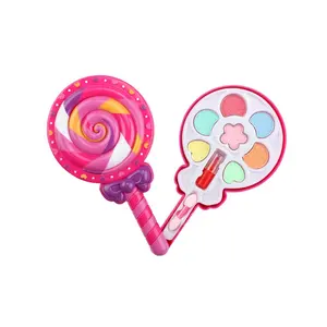 Lollipop rotierende Abdeckung Kinder Schönheit Spielzeug wasch bar kosmetische Make-up-Kit Party so tun, als ob Spielzeug Make-up-Set für Mädchen spielen Haus Spielzeug