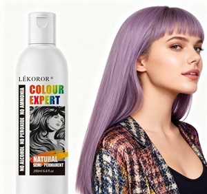 Sans alcool sans <span class=keywords><strong>peroxyde</strong></span> acide semi-permanent perruque de cheveux humains couleur de teinture pour les cheveux - Product Image 4