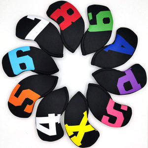 <b>Golf</b> Club Head Cover Neoprene Waterproof Elastic Self Fixing Printed Patterns For <b>Golf</b> Irons And Wedges - Product Image 3