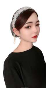 Nouveau <span class=keywords><strong>bonnet</strong></span> <span class=keywords><strong>chimio</strong></span> tressé hijab, turban africain pour femmes musulmanes, en tissu à sequins respirant et écologique, chapeaux quatre saisons - Product Image 6