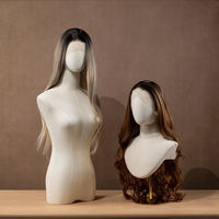 Tête de mannequin pour perruques, présentoir de vitrine, support de modèle recouvert de toile pour salon de coiffure et magasin de détail