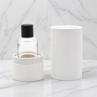 Vente en gros de flacons de parfum en verre vides de haute qualité, 50 ml, avec boîte cadeau blanche et sac en papier