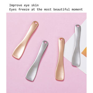 Nuovo prodotto di lusso <span class=keywords><strong>Beauty</strong></span> palop cucchiaio da crema per le labbra in metallo argento cucchiaio per cosmetici in metallo spatola per il viso - Product Image 4