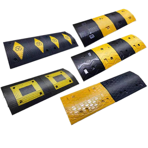 Dissuasori di velocità a forma di diamante in gomma e plastica per la sicurezza stradale, barriere di controllo del traffico per parcheggi - Product Image 6