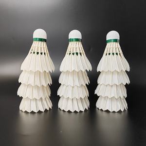 DunRun <span class=keywords><strong>DR</strong></span>-07 Volante profesional Bádminton Ball Shuttle Cock con logotipo personalizado Pluma de ganso PU Cork Durable para entrenamiento - Product Image 5