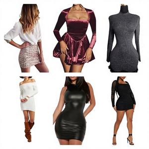 Robes d'été pour femmes européennes et américaines, modèle QZ-030, sans marque, en vente à bas prix, amples, décontractées, à manches courtes, expédition aléatoire - Product Image 4