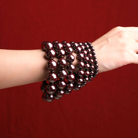 Gelang Batu Cinnabar Merah Berkualitas Tinggi Grosir, Kerajinan Kristal Alami untuk Hadiah Feng Shui, Aksesori Premium