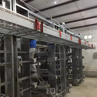Cage à volailles de type H en fil galvanisé pour le ramassage automatique des œufs et des poules Poulailler Cage à batterie Mangeoire automatique