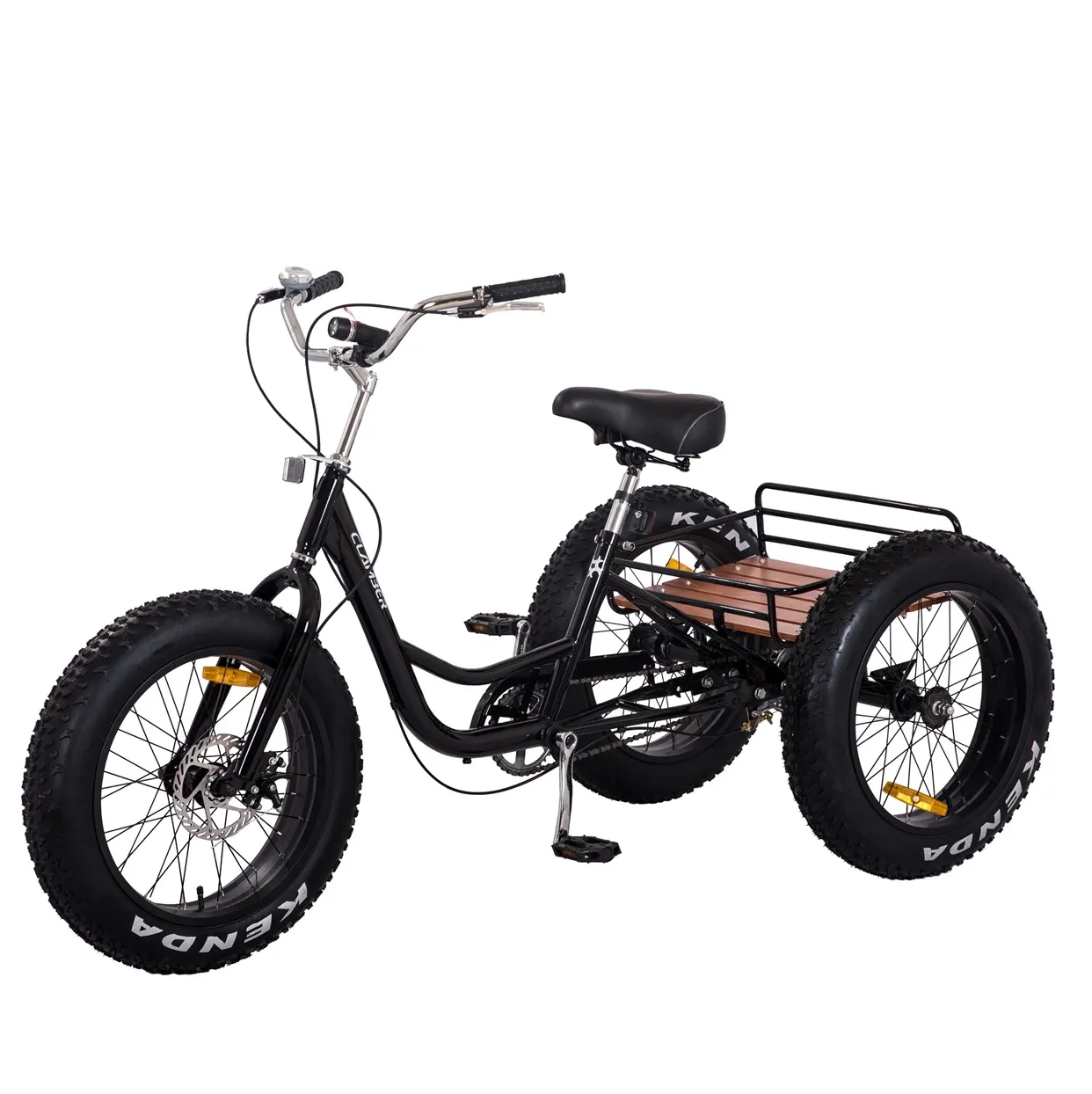 Bicicleta triciclo adulto barato 20 polegadas, três rodas, pneu gordo, bicicleta adulto para venda