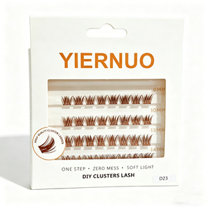 Cils en grappe marron 8-16 mm, extensions de cils individuels pour un volume naturel et un look spectaculaire - Product Image 2