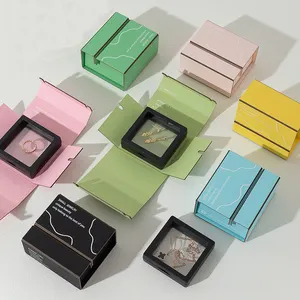 Scatole pieghevoli per gioielli a prezzi accessibili con Logo personalizzato scatole per gioielli con imballaggio creativo in carta ecologica
