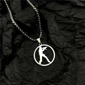 สร้อยคอสแตนเลสพร้อมจี้,สร้อยคอโลโก้โจมตีรอบโลกเกมอนิเมะ CS โลโก้เสน่ห์ - Product Image 6