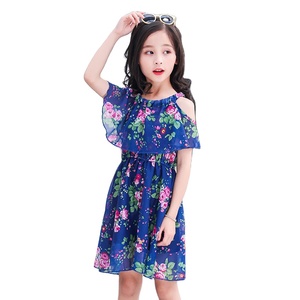 Vestidos de Algodón para Niñas, Bonitos y Elegantes, Vestidos de Encaje con Diseño de Flores - Product Image 1