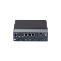 Mini PC industriel robuste sans ventilateur, processeur Intel N6210/J6412, 4 ports COM, montage mural sur rail DIN, PC de contrôle, options de module 5G/Wi-Fi