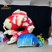Ornement gonflable de poisson koi de qualité supérieure pour la décoration du Nouvel An chinois 2026, figurine de poisson koi, costume de mascotte de poisson