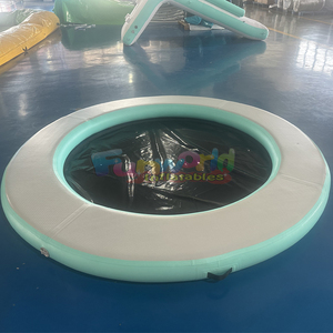 Hamaca acuática inflable redonda de alta resistencia con malla y bomba. - Product Image 6