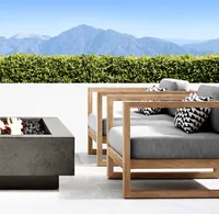 Fauteuil pivotant d'extérieur moderne en teck AEGEAN - Meubles de jardin écologiques résistants aux UV