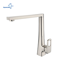 Robinet de cuisine antique en laiton avec adaptateur flexible en silicone et pulvérisateur, pivotant à 360° pour fermes