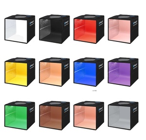 판매 PULUZ PU5041B 25CM /40cm 사진 휴대용 라이트 박스 6 무료 배경 조명 접이식 사진 스튜디오 박스 LED 소프트 박스 - Product Image 6