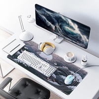 Tapis de jeu Sea Wave grand tapis de souris personnalisé en néoprène antidérapant tapis de clavier PC d'usine tapis de souris de jeu en caoutchouc Anime pour bureau à domicile