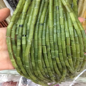 Cilindro de tubo Natural, piedras de vesuvianita, cuentas - Product Image 4