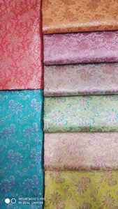 Custom Made Brocade Silk Fabrics Ideal for Clothing Designers and Fabric Supply Stores in Floral Print - Product Image 3