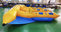 Sports nautiques populaires couleurs gonflables PVC banane bateau remorquable mer jouet Kayak poisson volant
