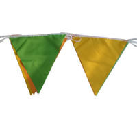 Drapeau triangulaire en polyester imperméable pour la décoration de bar et de festival, vente en gros d'usine